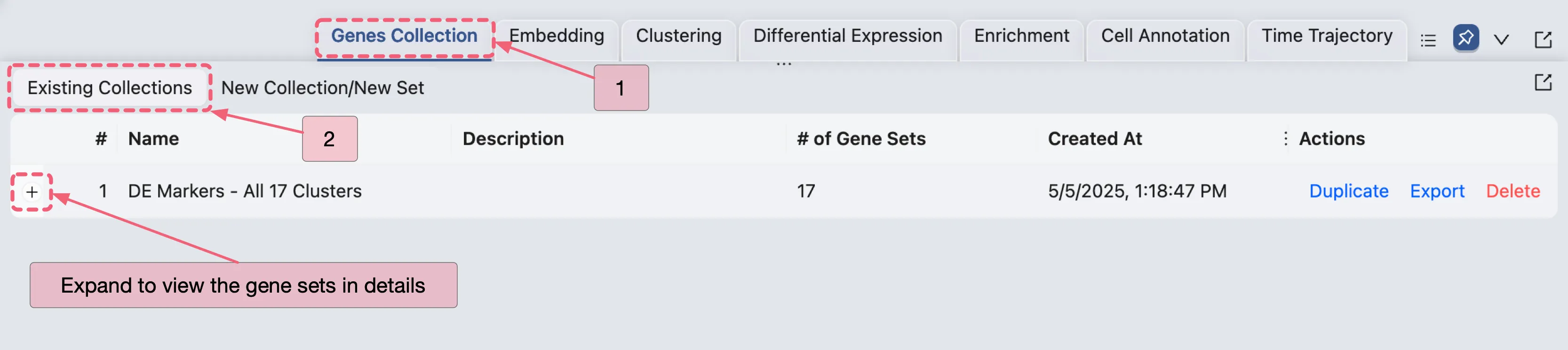 Navigating and managing gene collections related to the cross-clusters analysis. Navigating and managing gene collections related to the cross-clusters analysis.