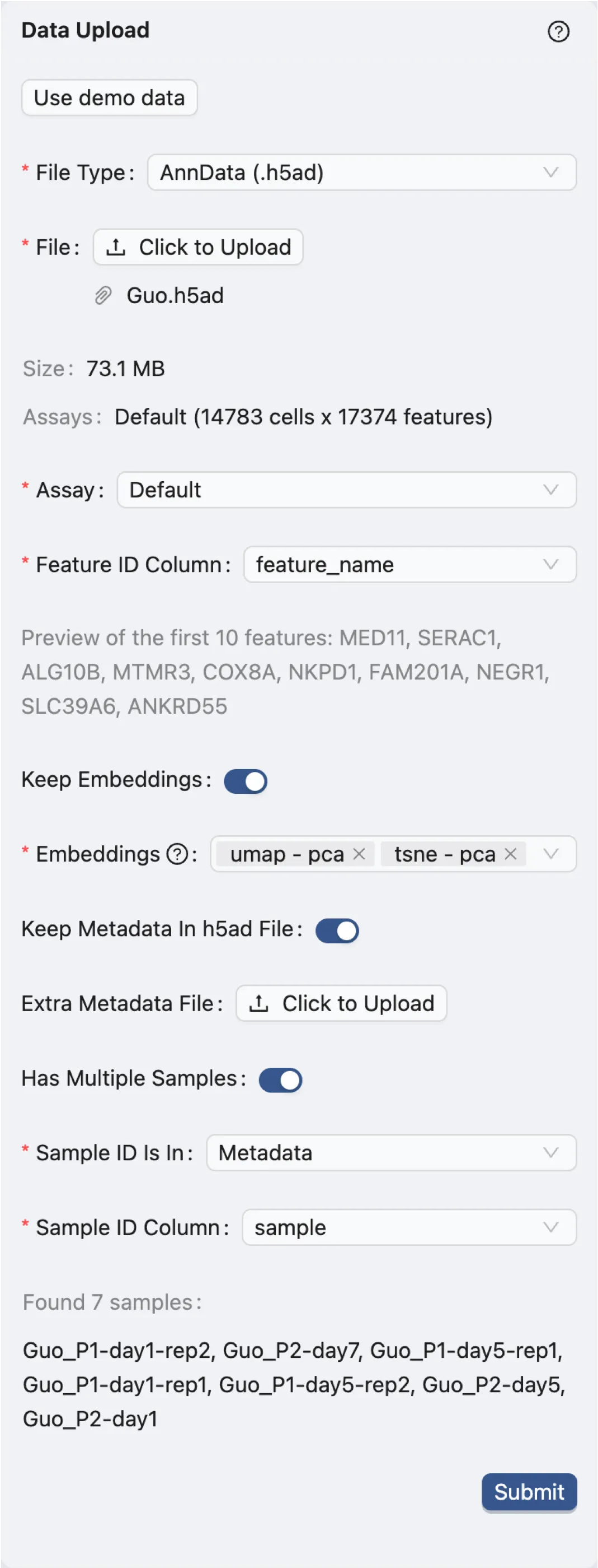 Data Parameters