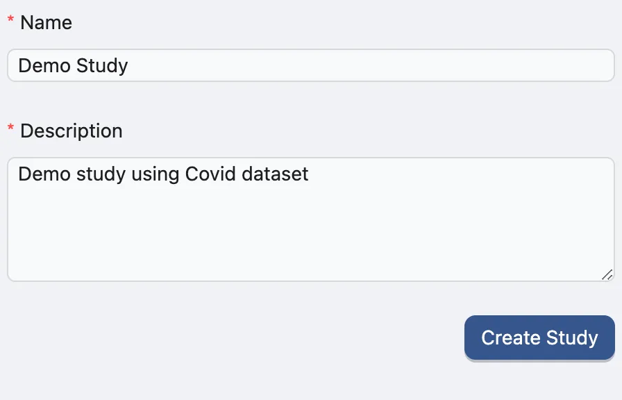 Create Study Form